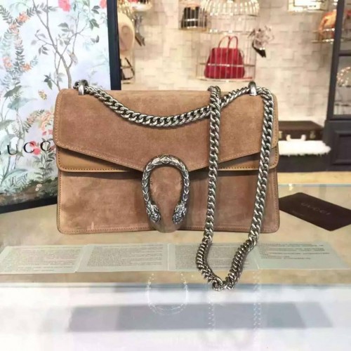 Gucci Dionysus suede shoulder bag brown